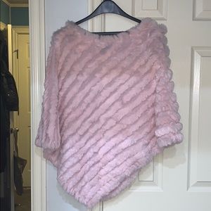 Real rabbit fur shawl